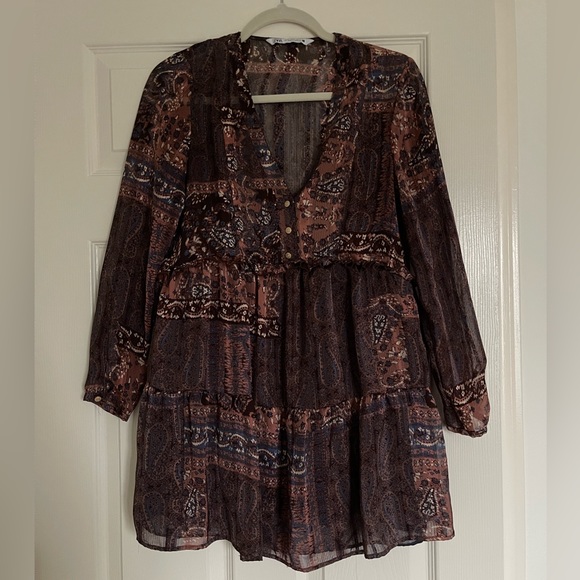 Zara boho long top/dress with long sleeves - Picture 1 of 5